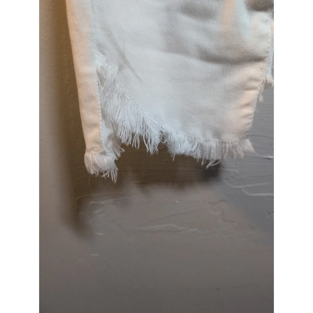 Lila Ryan Jeans Women's 30 Mid-Rise‎ Skinny Denim White Distressed